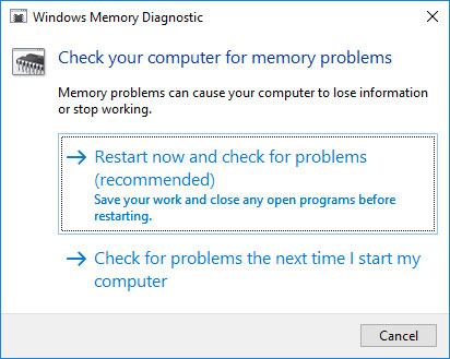 «MEMORY_MANAGEMENT » 0x0000001A:Yürütme komutunu kullanarak bellek kontrolü başlatma