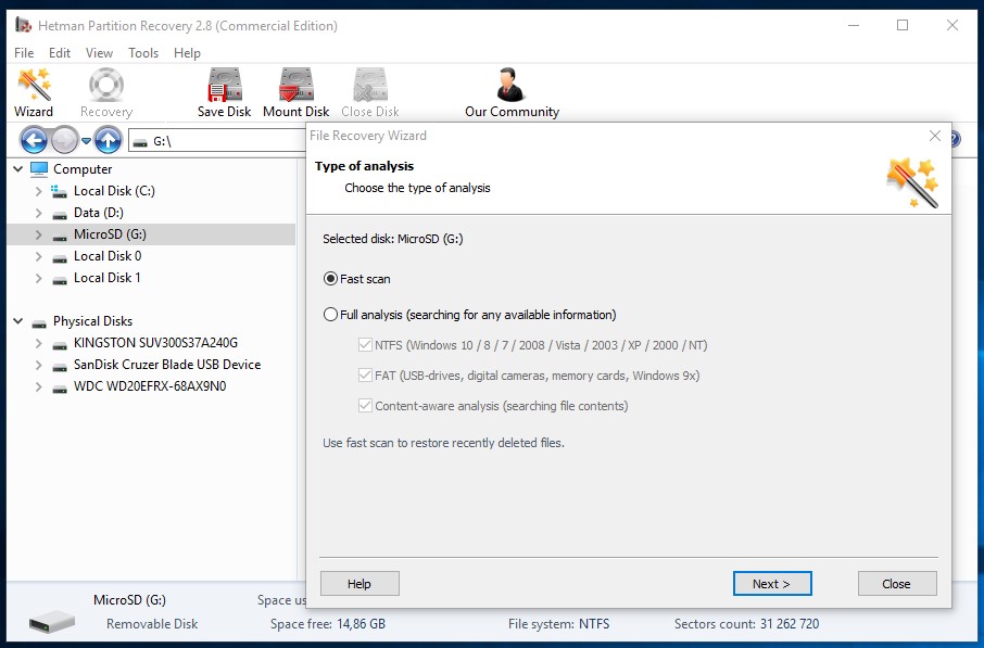 Hetman Partition Recovery - veri kurtarma