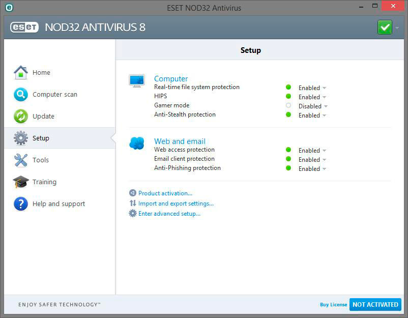 Windows XP ESET NOD32 Antivirüs