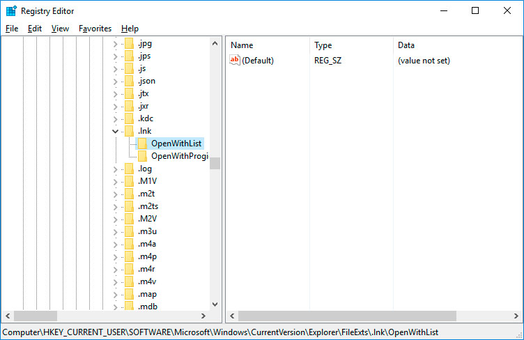 Windows XP Kayıt Defteri Düzenleyicisi