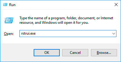 Windows Server 2019: rstrui.exe çalıştırın