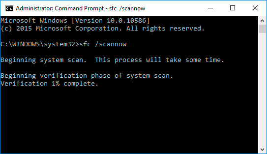 Windows Server 2012 Komut İstemi: sfc /scannow